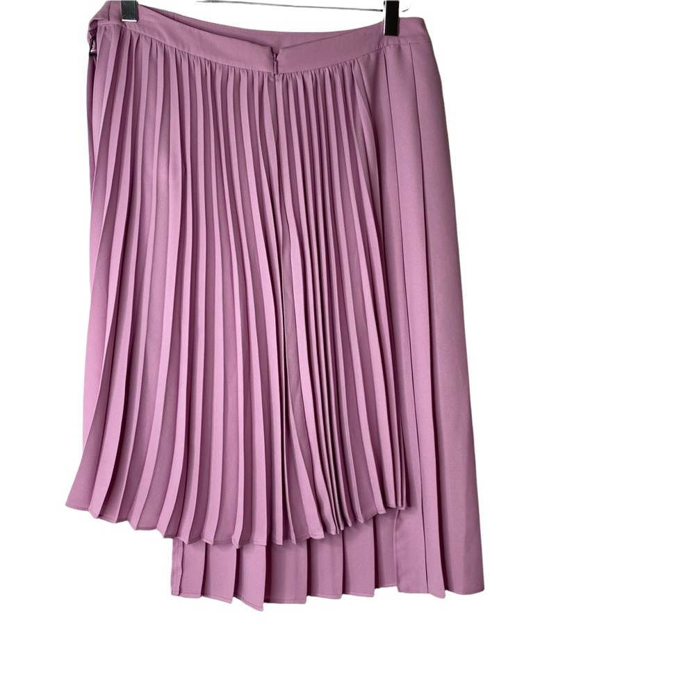 Anthropologie Leith Accordion Pleated Asymmetrical Midi Full Skirt M - Picture 7 of 9